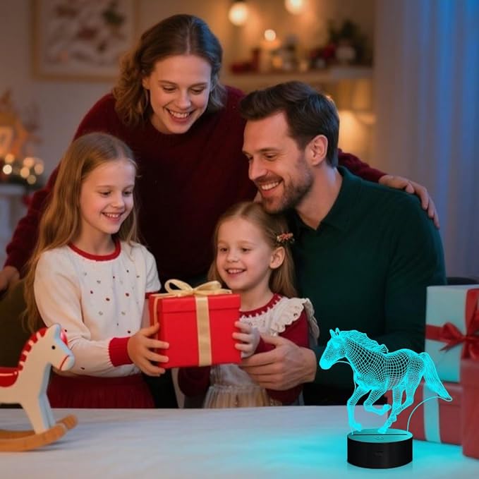 Horse Toys Night Light, Horse Stuff 16 Colors Changing Lamp with Remote Control, Horses Gifts for Girls' Room, Birthday, Holiday and Xmas Day