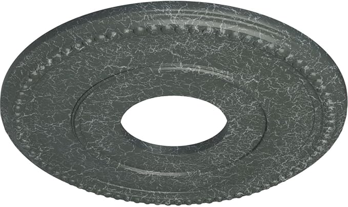 Ekena Millwork CM12BRAGC 12-1/2" x 3-7/8" x 3/4" Bradford Ceiling Medallion, Athenian Green Crackle