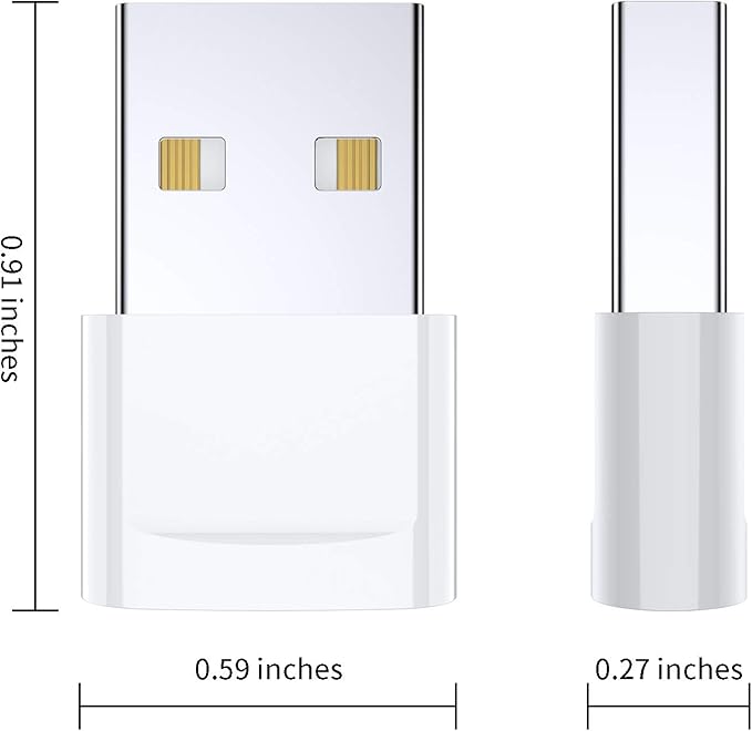 USB C Female to USB Male Adapter (4-Pack),Type C to USB A Charger Cable Adapter for iPhone 11 12 13 14 15 Pro Max,Samsung Galaxy S24 S23 S22 Ultra,Google Pixel 7 5 3,Apple iWatch Watch Series 7 8 SE