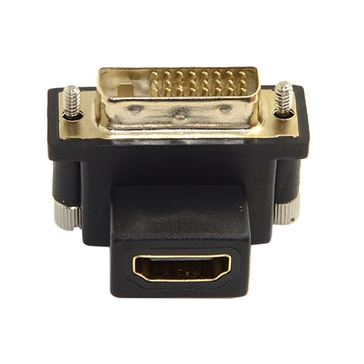 cablecc 90 Degree Down Angled DVI Male to HDMI Female Adapter for Computer & HDTV & Graphics Card