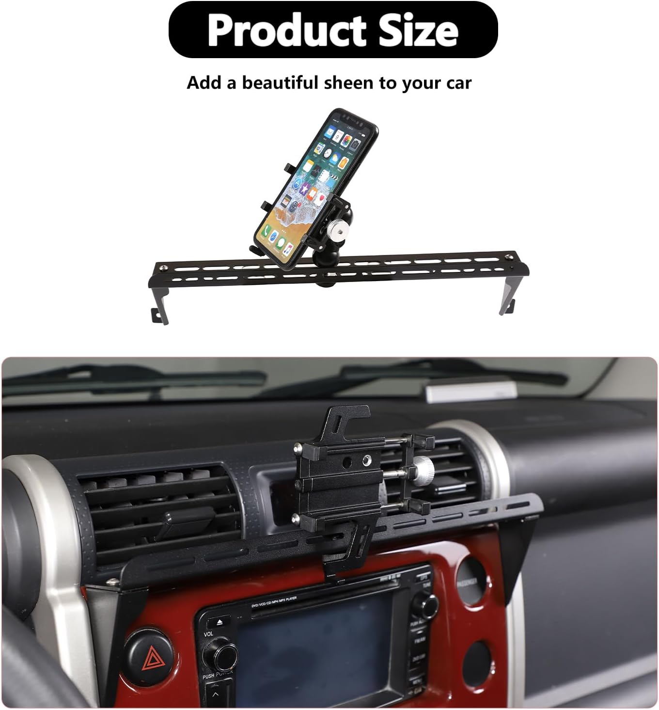 HAPPYHORSE Car Phone Stand for Toyota FJ Cruiser 2007-2021, Hands-Free Dashboard Multifunctional Phone Stand Accessories