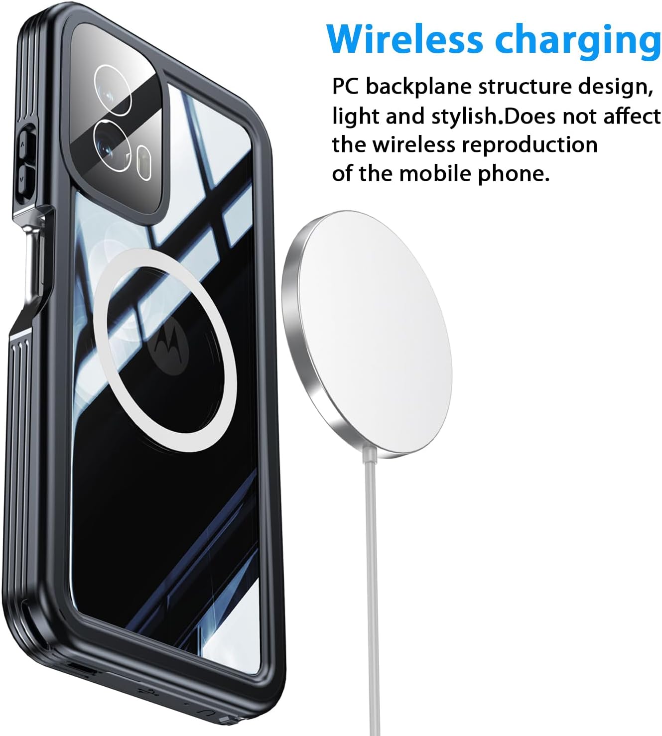 for Moto G Power 5G 2024 Case, Waterproof with Built-in Screen Protector [IP68 Underwater] Anti-Scratched Rugged Case