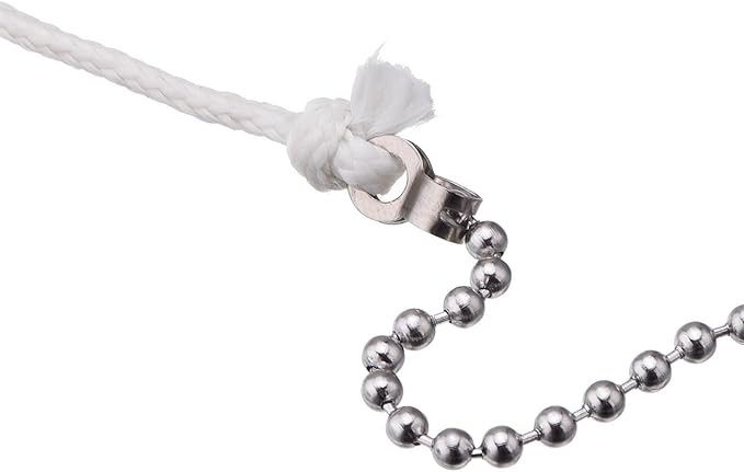 Shappy 2 Pack Steel Beaded Ball Pull String Extension Chain with Connector for Ceiling Fan Light Fixture Light Bulb Switch Chain Extender, 1 Meter Length