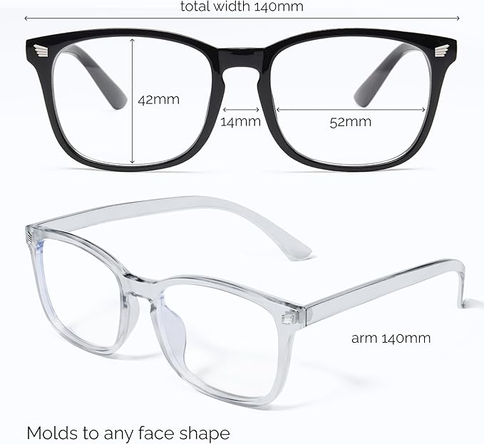livho High Tech Blue Light Glasses - Advanced Blue Light Blocking Computer Glasses - Screen Fatigue & UV Protection