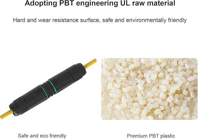 Network Cable Extension Adapter for Industrial Outdoor IP68 Network Docking Connector, RJ45 Female to Female with Kit CAT6.