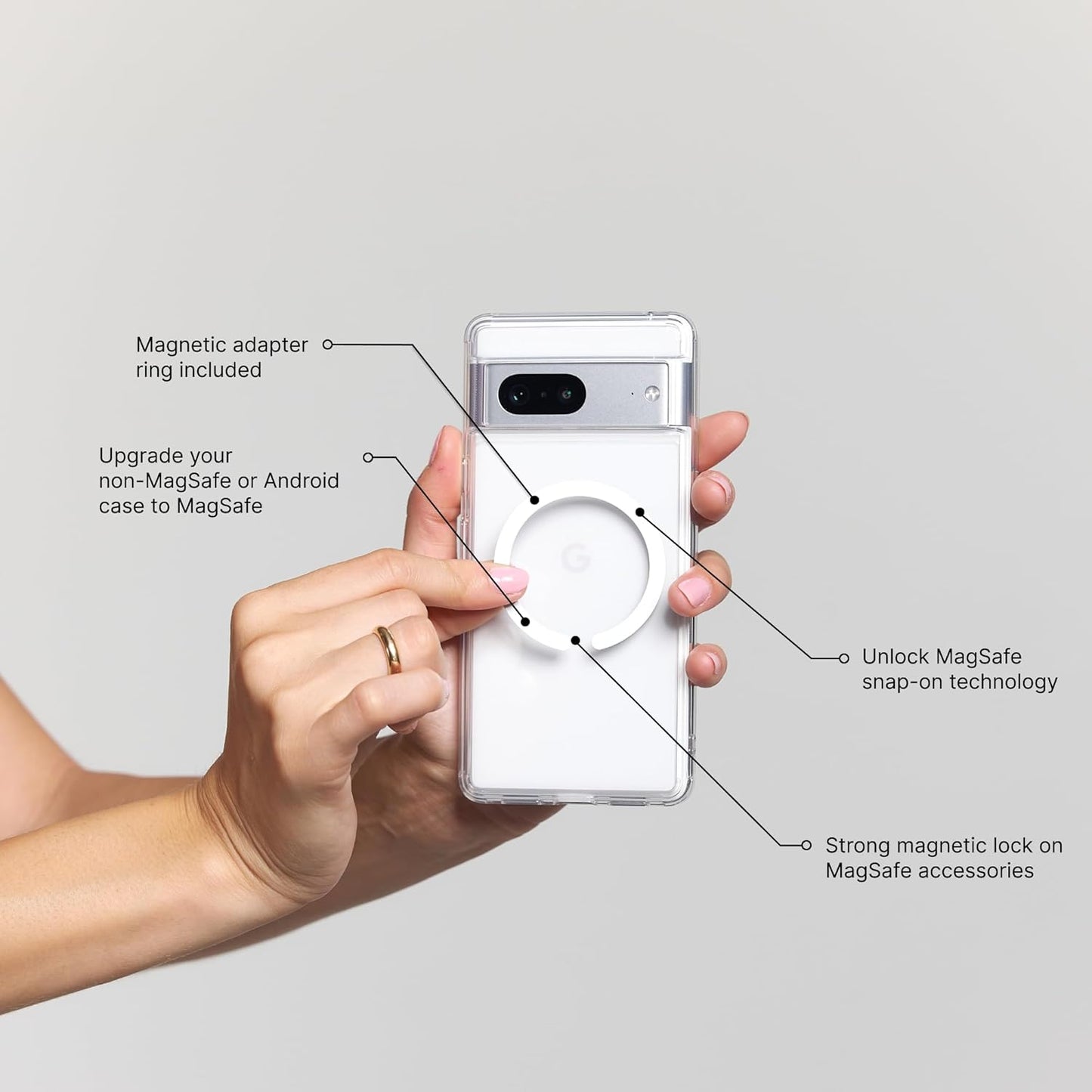 PopSockets Phone Grip - Blue Opalescent Translucent, Compatible with MagSafe, Adapter Ring Included, Wireless Charging