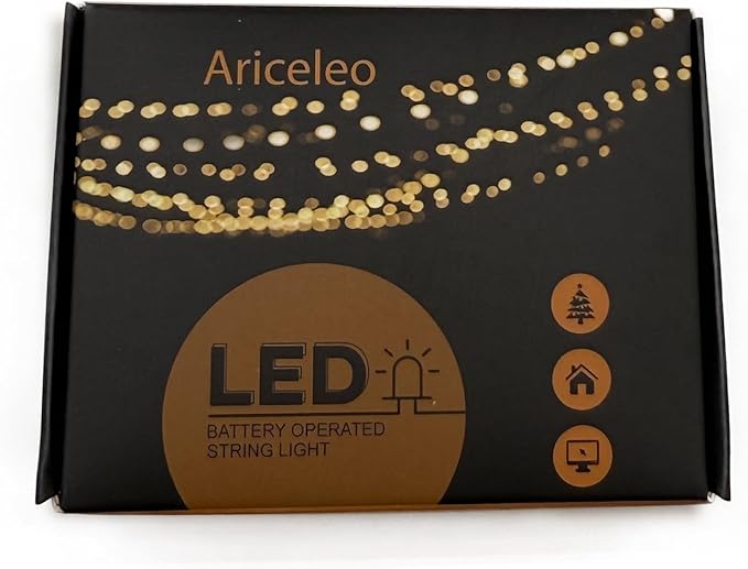Led Fairy Lights Battery Operated, 1 Pack Mini Battery Powered Copper Wire Starry Fairy Lights for Bedroom, Christmas, Parties, Wedding, Centerpiece, Decoration (5m/16ft Red)