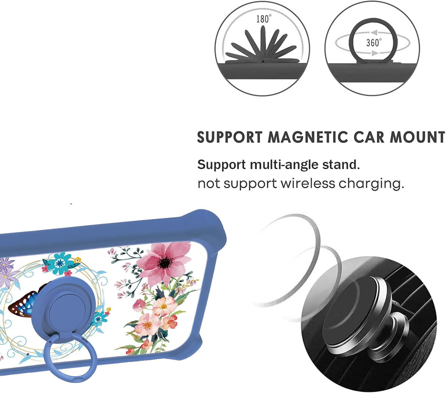 jioeuinly Nuu A11l Case Cover Compatible with Nuu Mobile A11l [with Tempered Glass Screen Protector][Luminous Effect]