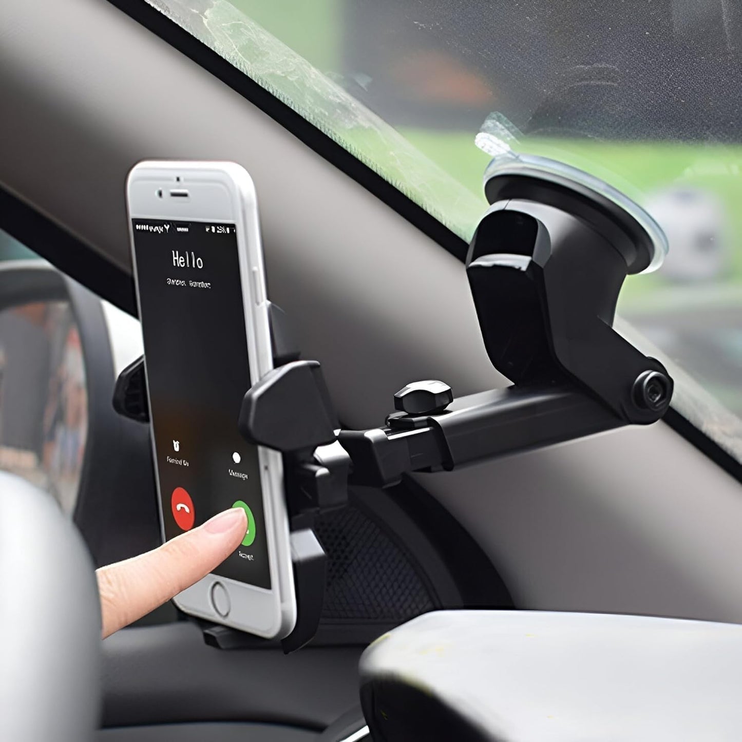 Phone Holders for Car Windshield/Dashboard, One Touch Technology Phone Stand, Universal Cradle for Smartphones