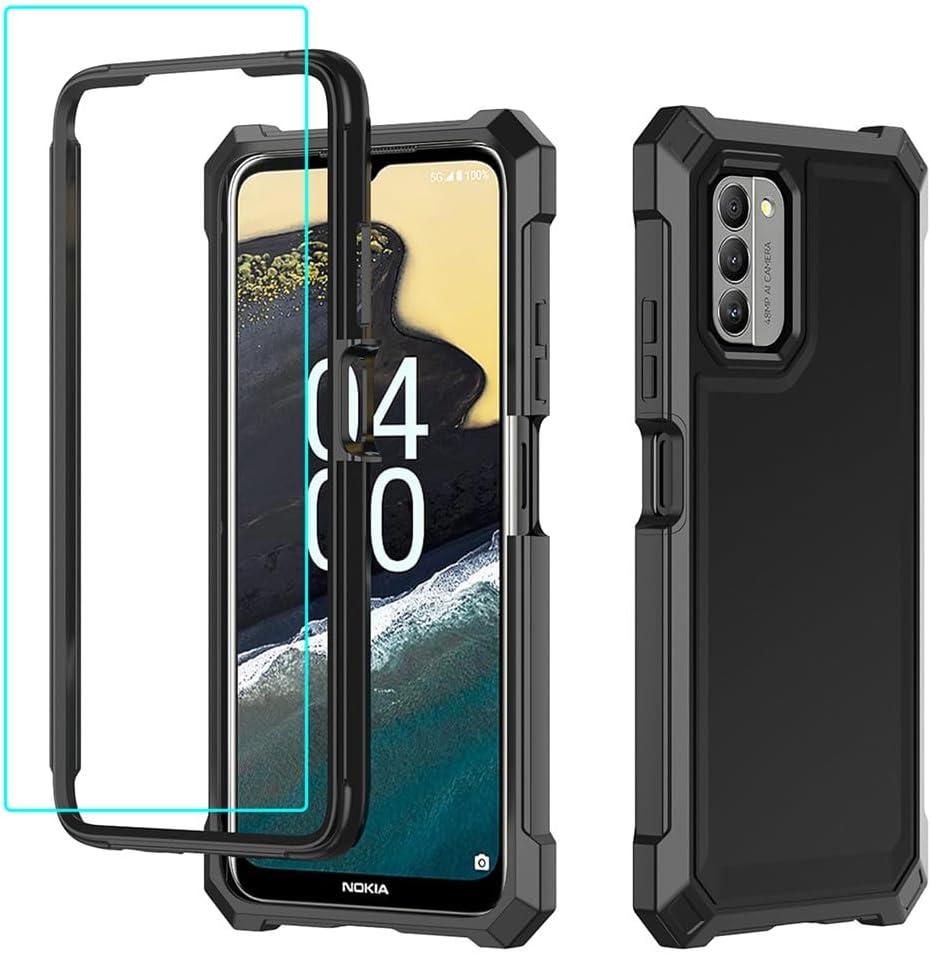 Nokia C300/G100 Case with Screen Protector, Full Body Protection for Nokia C300 N155DL & G100 N150DL, Frosted PC & TPU,