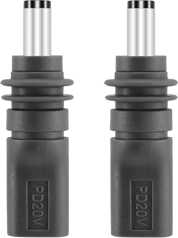 Yeebline DC 5521 to USB C Adapter, 2 Pack 100W PD DC 5.5mm x 2.1mm Male to USB Type C Female Plug Power Charging Connector Charger Adapter Suitable for Starlink Mini (USB C to DC5521)