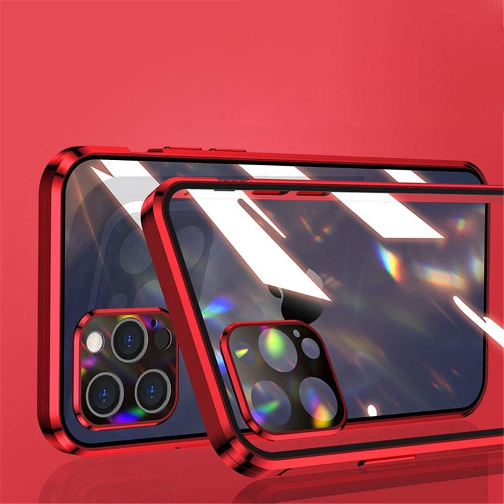 iPhone 12 Pro Max Case with Safety Lock & Strong Magnetic Adsorption, Camera Lens Protector, 360 Full Body Protection