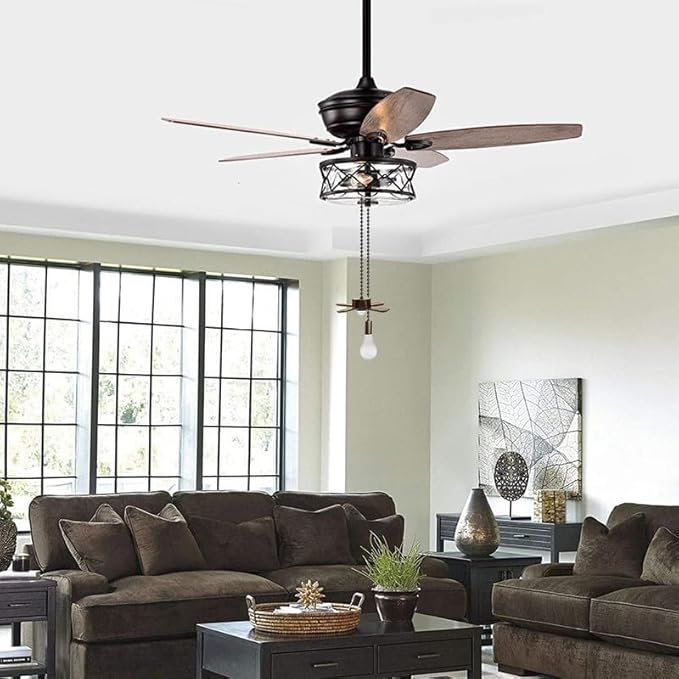 Ceiling Fan Pull Chain, Fan Pulls Set with Connector, 2 PCS 12 Inches Beaded Ball Fan Pull Chain -Bronze
