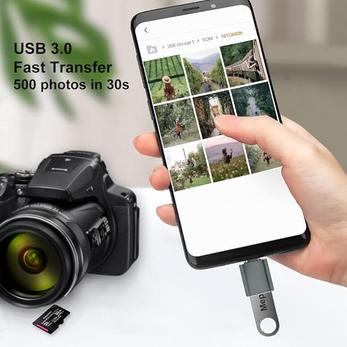 USB C to USB 3.0 Adapter 4 Pack, Standard USB Female to USB-C Male OTG Adapter Cable Compatible with MacBook Pro, iPhone 17/16/15, Samsung Galaxy, iPad, Type-C Phones, Tablets and More (Gray)