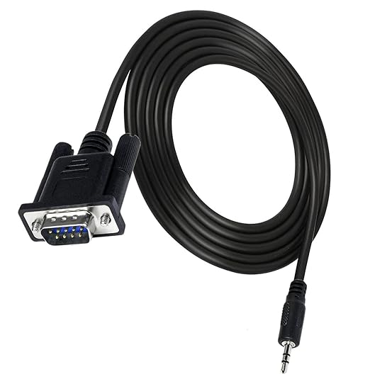 3.5mm to RS232 Serial Adapter, 1/8 Inch Plug to DB9 9 Pin Male Serial Converter Cable 1.8M/6Feet