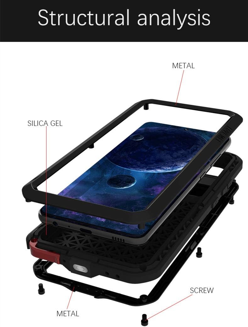 Love MEI Galaxy A52 Case, Outdoor Sports Waterproof Military Heavy Duty Shockproof Dust/Dirt Proof Hybrid Aluminum