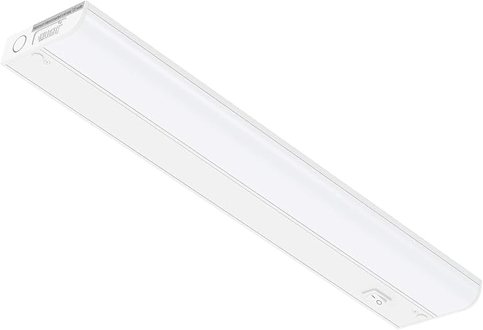 GETINLIGHT 18-inch Hardwired Only LED Under Cabinet Lighting, Soft White(3000K), Dimmable, Matte White Finished, ETL Listed, IN-0201-12-WH