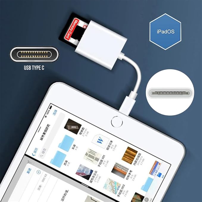 NFHK USB 2.0 Type C USB-C to TF Micro SD SDXC SDHC Card Reader Adapter Compatible with MacBook Laptop Tablet Phone