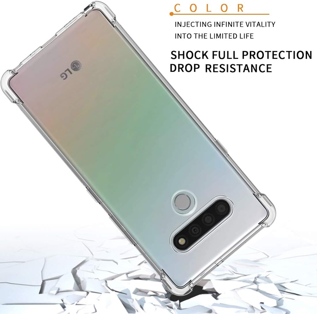 Osophter Clear Transparent Case for LG Stylo 6, Reinforced Corners, TPU Shock-Absorption Flexible Cover.