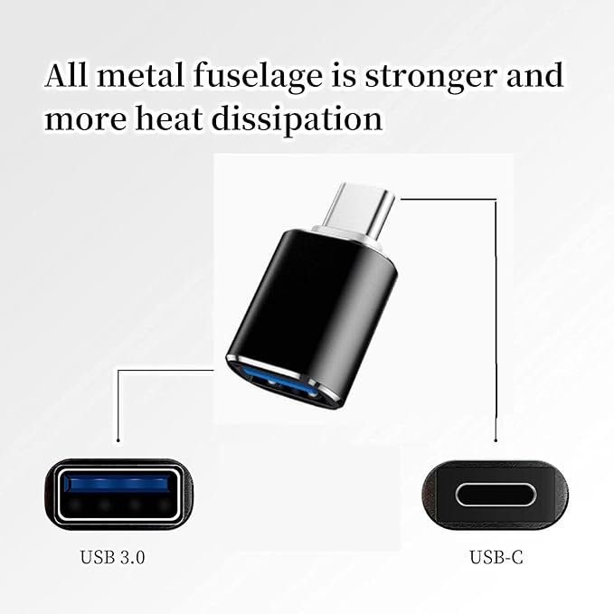 USB C to USB Adapter 2 Pack,USB C Male to USB 3.0 Female Adapter， for Apple MacBook Pro,Mac Book,iPad,Samsung Notebook,Samsung S25 S24 -（Grey）