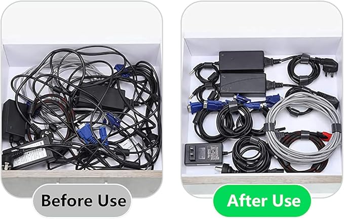100 Pcs Reusable Cable Ties 6 Inch Black Straps Adjustable Hook and Loop Cord Management Organizer Tie Microfiber Cloth Fastening Tidy Wrap for Wire