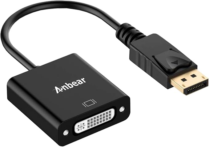 DisplayPort to DVI Adapter, Display Port to DVI-D Adapter (Male to Female) Compatible with Computer,Desktop,Laptop,PC