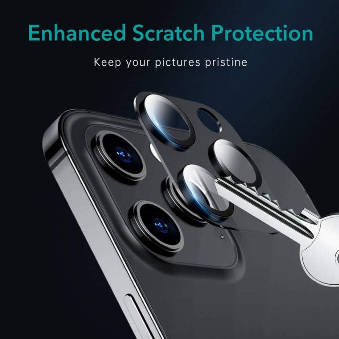 SaharaCase ZeroDamage Tempered FlexiGlass HD Camera Lens Screen Protector, 2-Pack for iPhone 12 Pro 6.7”, Anti-Scratch