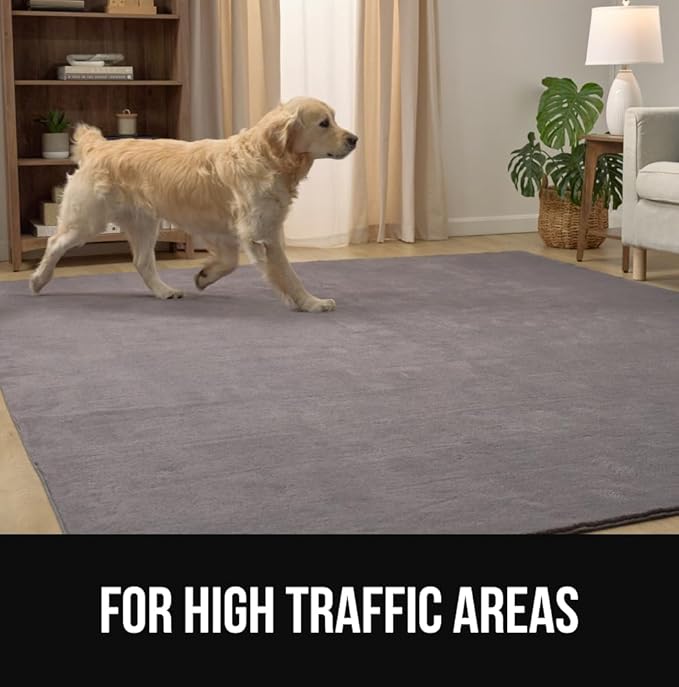 GORILLA GRIP Ultra Soft Washable Area Rug, Stain and Slip Resistant Plush Thick Carpet for Bedroom Living Room, No Shed Floor Rugs, Pet Friendly, Dorm Essentials, Kids Nursery Home Decor, 2x3, Ivory