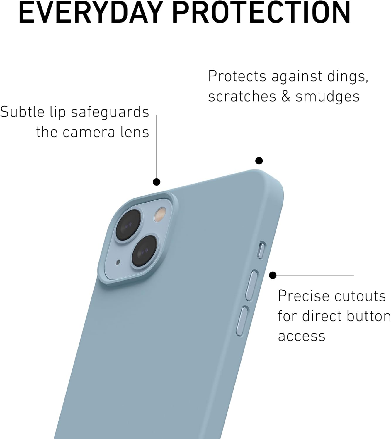 PEEL Magnetic Case for iPhone 14 Plus (Sierra Blue) – Ultra Slim, Minimalist Design