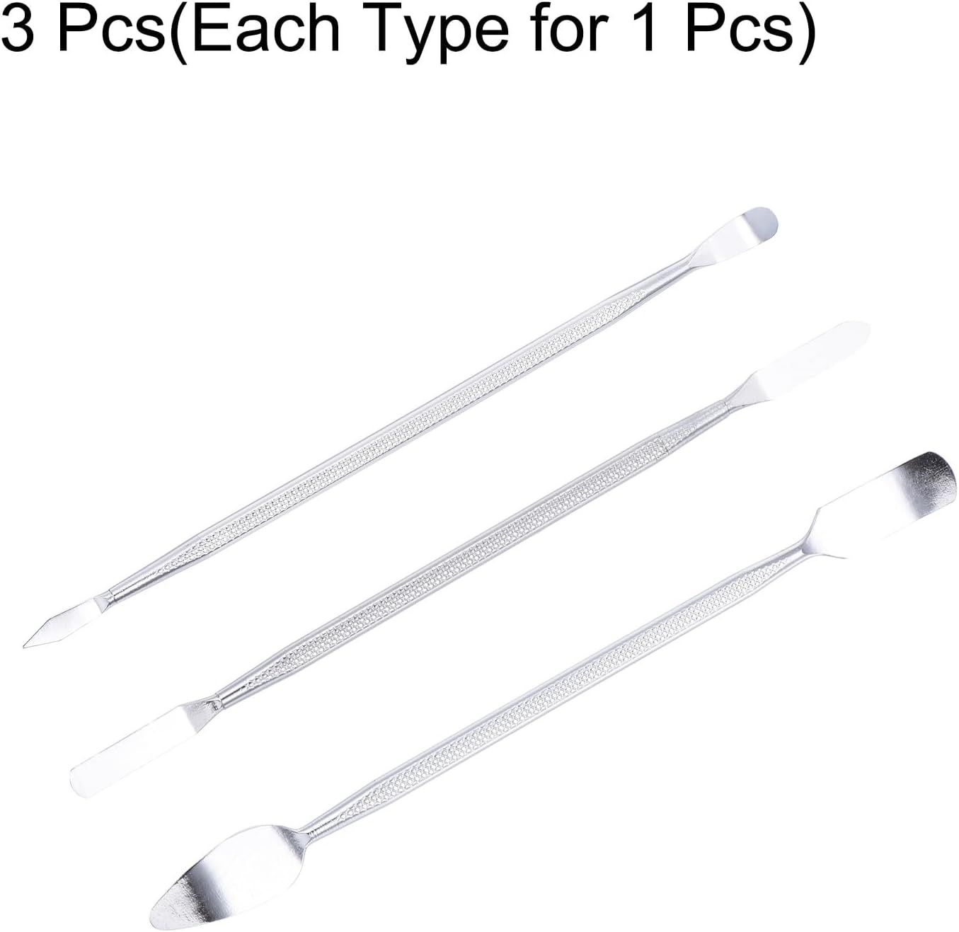 MECCANIXITY 3pcs Metal Spudger Kit Mini Crowbar Flat Head Stainless Steel Pry Bar Tools for Mobile Phone Repair