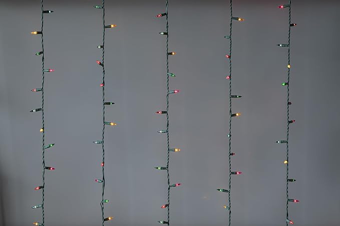 Brite Star 100 Count Mini String Christmas Lights, Multi - 22 feet Indoor/Outdoor Christmas Tree Lights with Green Wire (Set of 2)