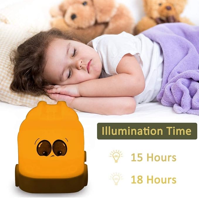 Night Light Kids with Cute Car Design Children's Room LED Bedside Lamp with Changeable RGB Colors Rechargeable Night Light Compatible with Touch Control & Remote Control - Fire Truck