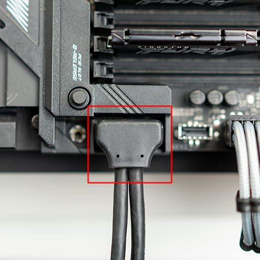 LINKUP - USB 3.2 Gen 2 (USB 3.1) Internal Adapter 20-Pin Motherboard Header Male to Female 10Gbps for PC USB-A Ports - Outward Type - Black 24cm