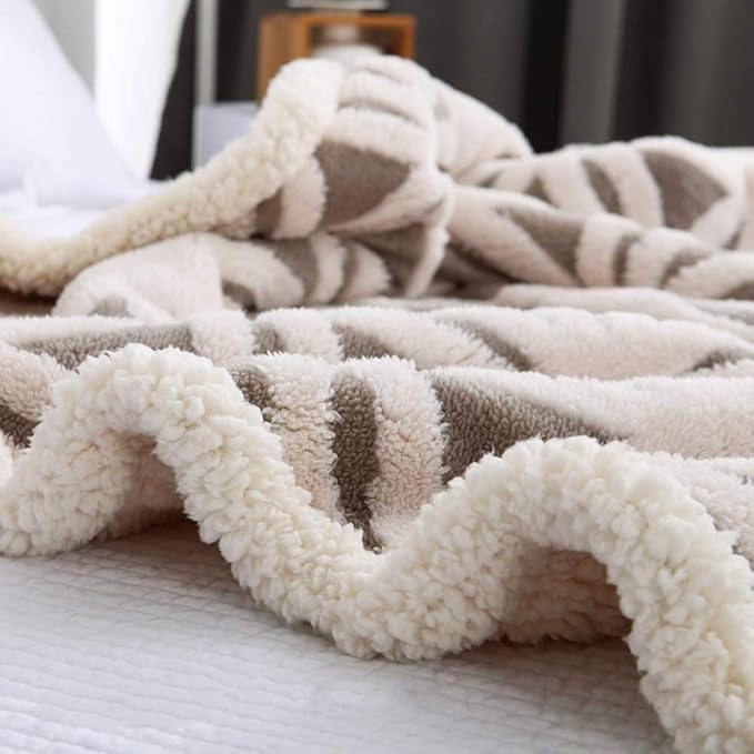 LOMAO Sherpa Fleece Blanket Fuzzy Soft Throw Blanket Dual Sided Blanket for Couch Sofa Bed (Grey, 40"x50")