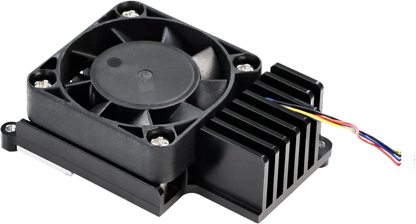 Yahboom Cooler for Raspberry Pi 5 with PWM Cooling Fan, Aluminum Heatsink, Insulation Silicone Thermal Pad