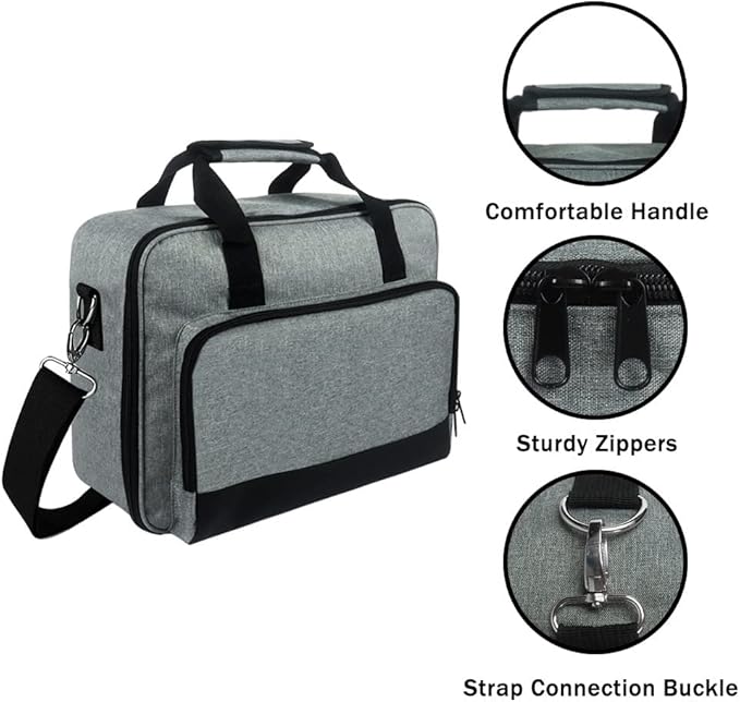 Projector Carrying Case with Accessories Pockets Projector Travel Bag Projector Storage Bag Projector Organizer Projector Carrier for Epson/BenQ/ViewSonic and Other Brand Projector