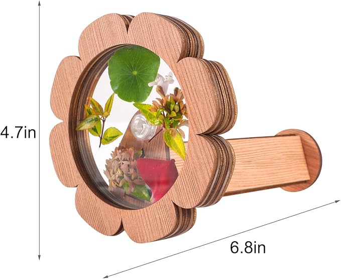 Natural DIY Kaleidoscope Kit, New Wooden Magic Rotating Kaleidoscope Making Set for Nature Lovers, Best Gift, Outdoor Classic Handmade Education Toys(1 Pcs Flower)