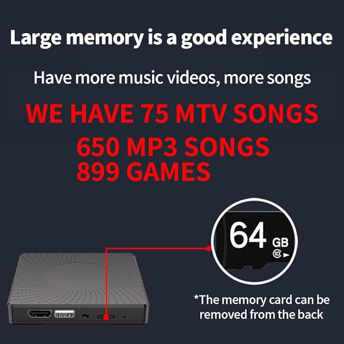 Music Dance Mat for Kids & Adults,Ideal for Fitness Dance Games,899 Games,64GB Memory Card,75 Music Videos,650 Songs.for TV use,Made of Premium Flannel,a Luxurious Gift for Children