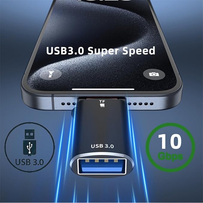 xiwai 10Gbps Type-C USB-C to USB 3.0 Female OTG & Micro-SD TF Card Reader Adapter for Phone Laptop Tablet