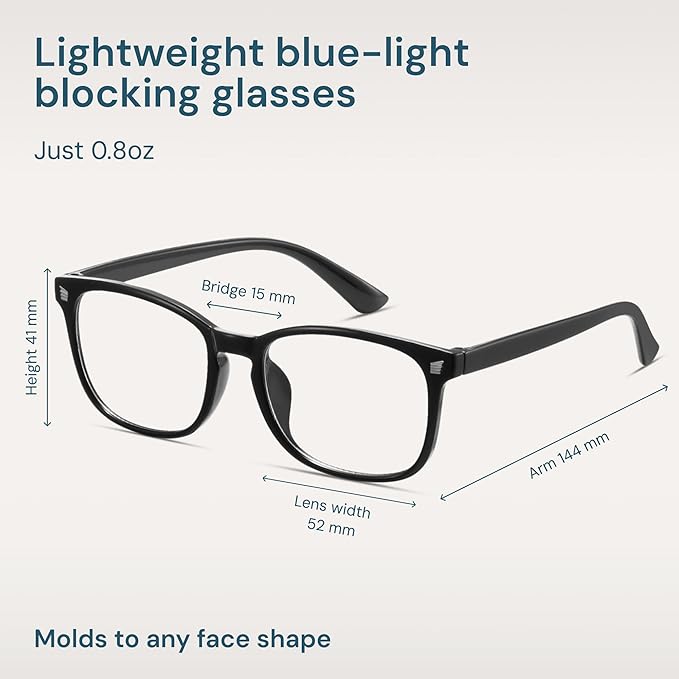 Gaoye Blue Light Glasses for Men - Blocking Square Eyeglasses, Anti UV Ray Computer Gaming Glasses Blue Blockers for Women