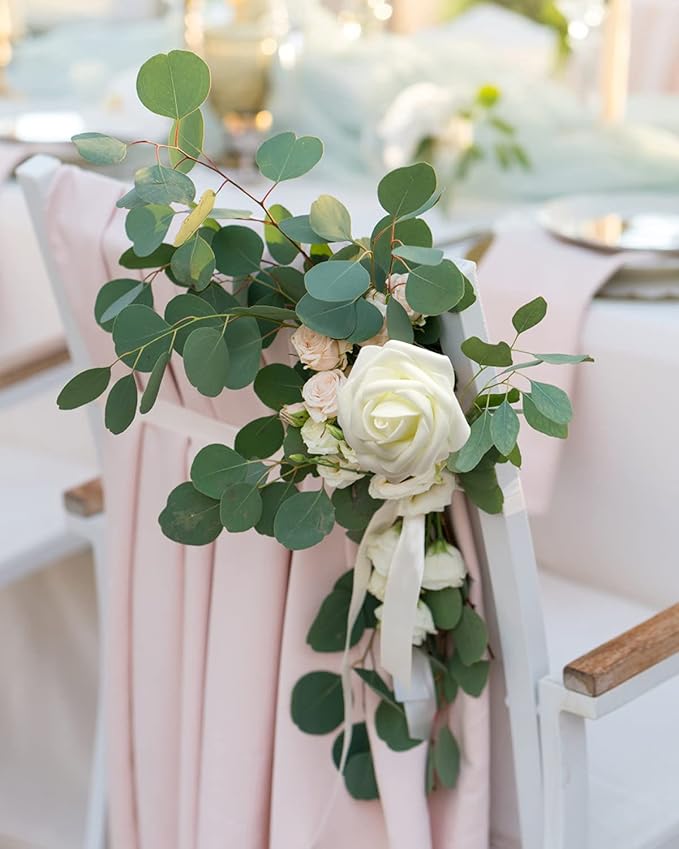 JOYLEX Ivory Artificial Flowers Realistic Roses, 100pcs Milk White Real Looking Fake Roses with Stem for DIY Wedding Bouquets Centerpieces Bridal Shower Party Home Romantic Decorations (Milk White)
