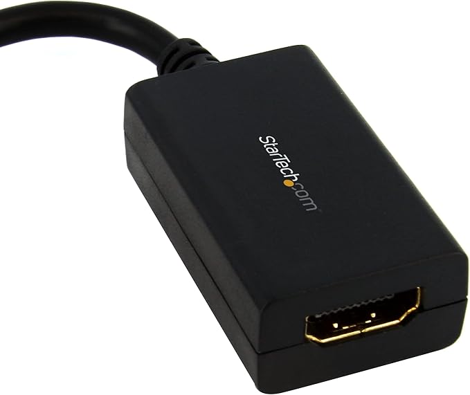StarTech.com Mini DisplayPort To HDMI Adapter - 1080p - Mini DP To HDMI Monitor/Display/TV - Passive mDP 1.2 to HDMI Adapter Dongle Video Converter - Upgraded Version Is MDP2HDEC (MDP2HDMI),Black