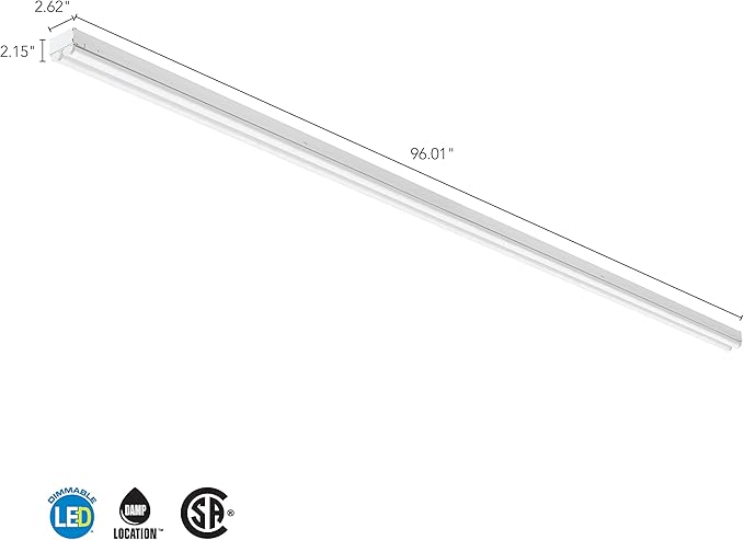 Lithonia Lighting MNSL L96 2LL MVOLT 40K 80CRI PLT98 White LED Strip Light, MVOLT, 8-Foot (98 Count), 2-Light