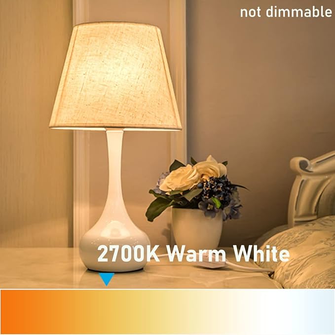 YukiHalu, A15 Appliance Light Bulb, 60W Equivalent for Range Hood/Refrigerator Light Bulb/Ceiling Fan Light, 600 Lumens 7W 120V 2700k Soft White E26 Base, Waterproof, Not Dimmable, 2-Pack