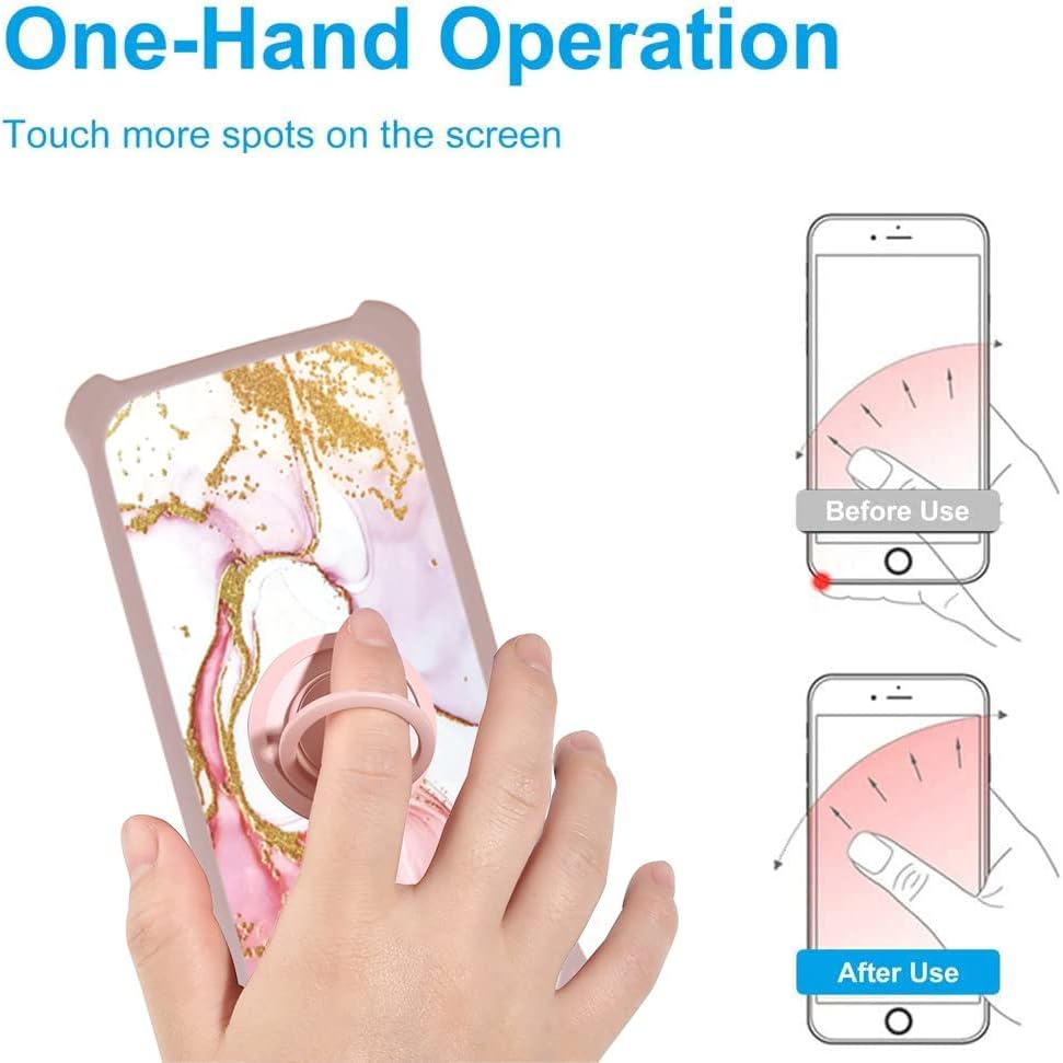 jioeuinly Maxwest Nitro 55a Case Cover with Tempered Glass Screen Protector, Gold Glitter + Luminous, Hard PC + Soft