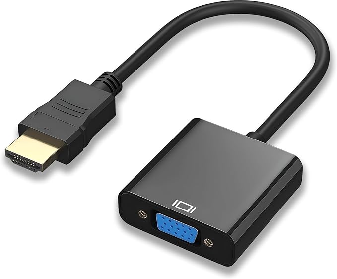 Amzpas HDMI to VGA, Uni-Directional Gold-Plated HDMI to VGA Adapter (Male to Female) for Computer, Desktop, Laptop, PC, Monitor, Projector, HDTV, Chromebook, Raspberry Pi, Roku, Xbox and More (1)
