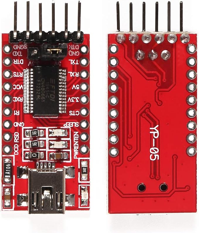 3PCS FT232RL Mini USB to TTL FTDI Adapter Module, 3.3V 5.5V FT232R Breakout FT232RL USB to Serial Converter Adapter Board