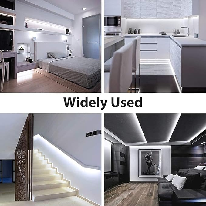 A 5V USB LED Light Strip, COB LED Strip Lights, White 5V LED Lights, Small LED Strip Light, TV Lights for TV Under Cabinet Kitchen Living Room Shelving or Displays (White, 3.28FT x2)