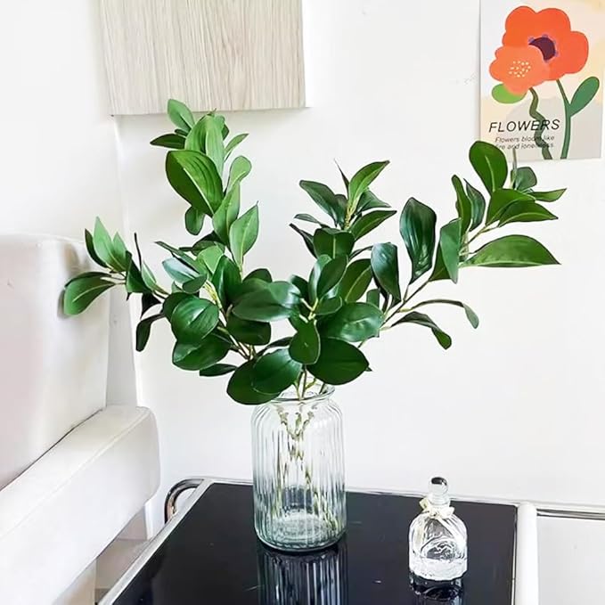 Melorca&Guilla Artificial Plants,3PCS 37" Green Faux Branches for Vase Faux Greenery Stems,Artificial Branches Fake Plants for Shop Garden Office Home Décor (3, Watercress)