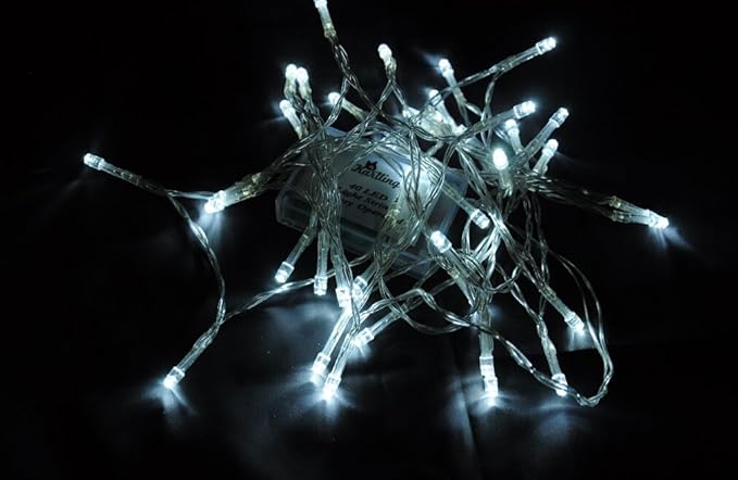 Karlling Battery Operated White 40 LED Fairy Light String Wedding Party Xmas Christmas Decorations(White,10 Pack)